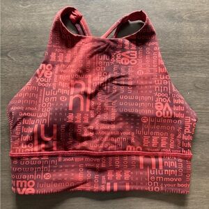 lululemon athletica Red Medium Support Sports Bra